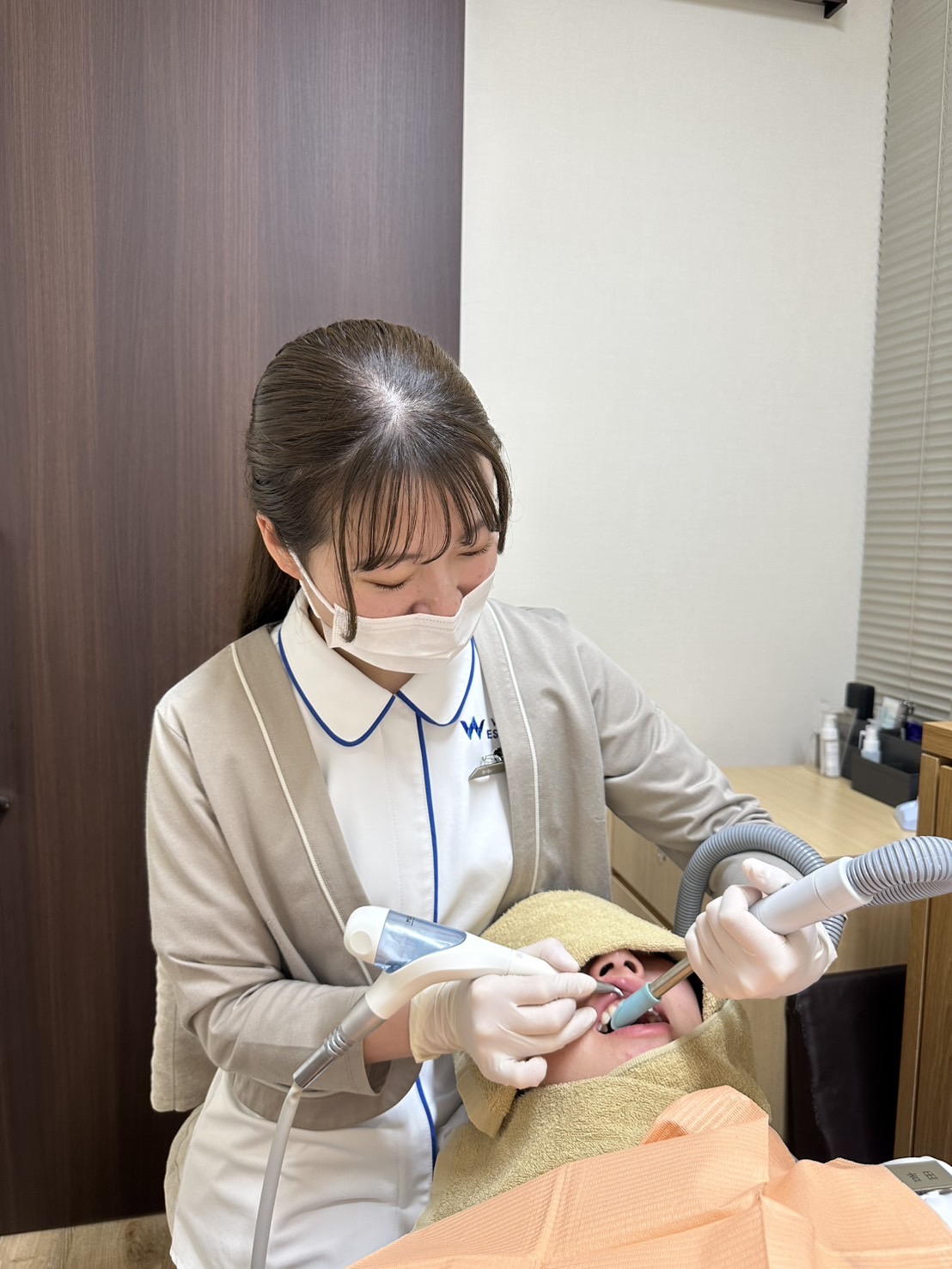 クリーニング施術の様子